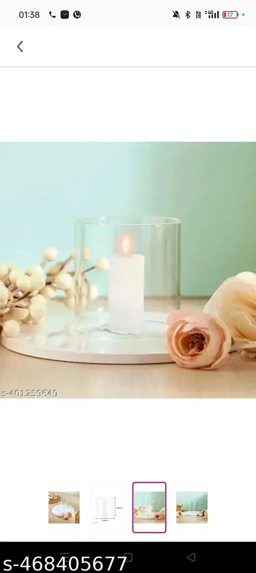Akhand diya chimni glass