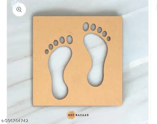 Rangoli Stencil - Design Charan 8 inch 2 pcs