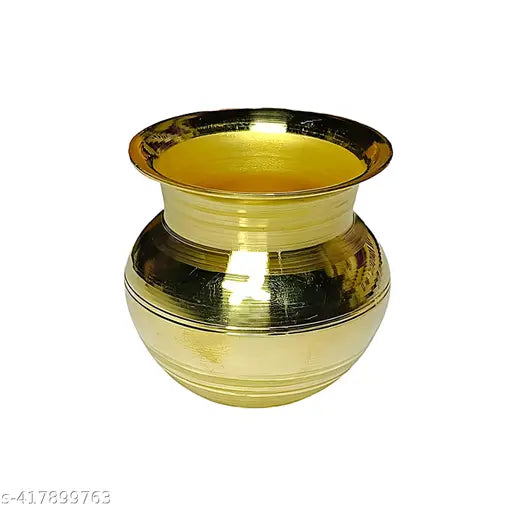 Pure Brass Mangal Kalash | Jagannath Lota for All Pooja, Drinkware Water, Surya Jal Arpan, Home, Temple | Pooja Accessories - 6 cm