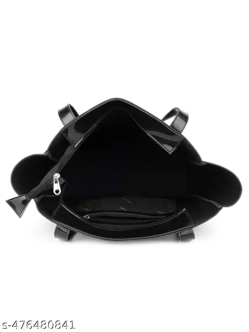 Carrylux Glossy Shiniy Large Patent Tote Shoulder Handbags For Women