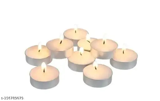 Tea Light Candle Pack of 40 White Colour 100% Organic Wax  Made In India Product