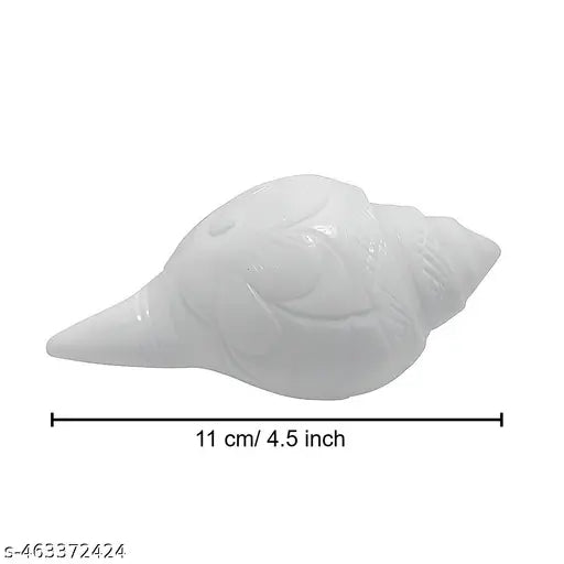 Decorative Jal Shankh for Pooja & Spiritual Ceremonies | Non Blowing Jol Shankh | Paniwala Shankh | Conch Shell - 11 cm (Pack of 1)