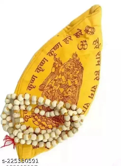 Bachapan Tulsi Mala With Gomukhi Jap Bag for Japa Puja & Wearing, 108+1 Nos Original Tulasi Beads Mala for Men and Women