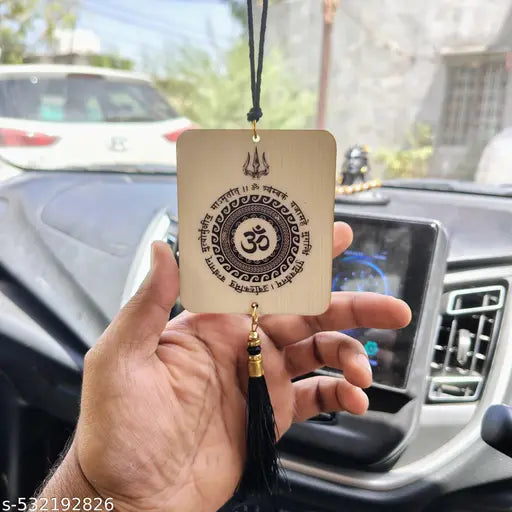 Prints Club Shiv Sada Sahayate Printed Car Hanger | Car Mirror Hanging Accessories Shiv Sada Sahayate