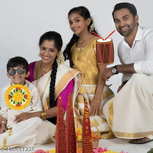 15 Pcs Happy Onam Photobooth Props, Props For Onam Decoration, Onam Decoration Item