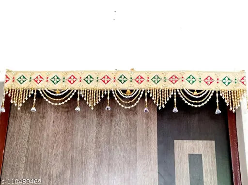 Latest Golden Border Handwork &  Work Door/Wall Hanging Toran/ToranamBandarwal Decor.[36 Inch]