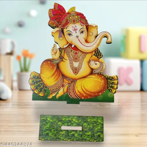 Lord ganesh ji mdf statue made up of wood size 6 inch Ganesh chaturthi special