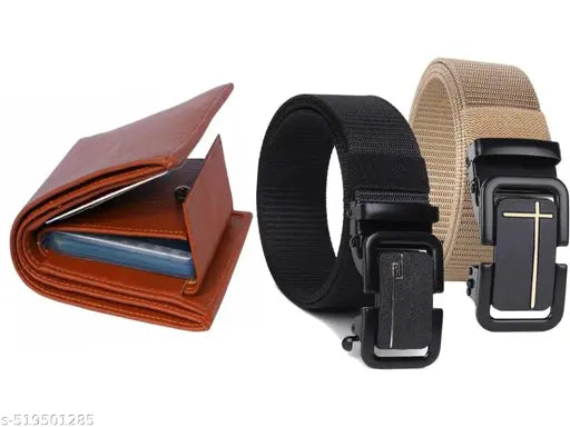 Men Casual, Formal, Party Black Nylon Belt