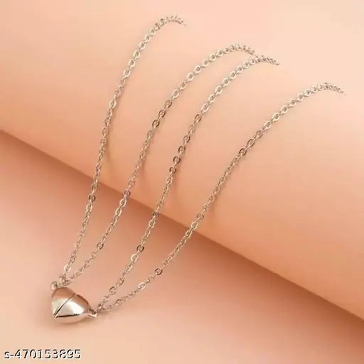 Couple Magnet Heart Attraction Lockets | Women Pendants | Men Lockets | Magnetic Attraction Bracelets: Base Metal: Alloy