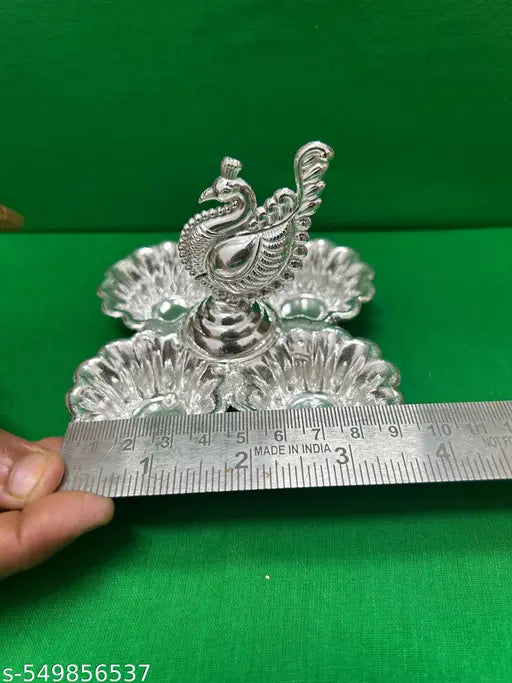 German Silver Panchapali 4 Bowl | Chowpala | Chowpali | Panchwala | Haldi Kumkum Holder 4 Bowl