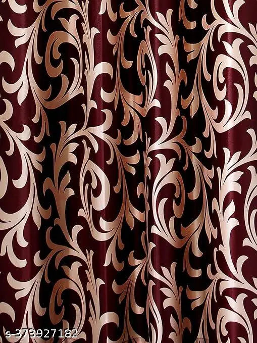 Designer Door Window Printed Digital Curtains 2 pc set