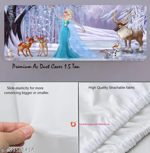 PHONEX WORLD Designer Ac Cover For 1. 5 Ton, New Trendy Design Air Conditioning Dust Cover Folding Cover For Indoor Split Cover