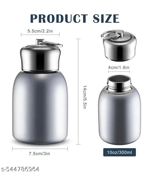 mini woter bottle hot and cold 280ml copper silver colour tharmass travel and home school uss