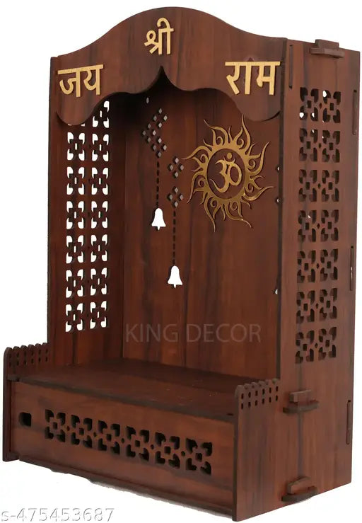 HOMETEMPLE #Temple for Home & Office Solid Wooden Temple for Puja Room with & HOME TEMPLE