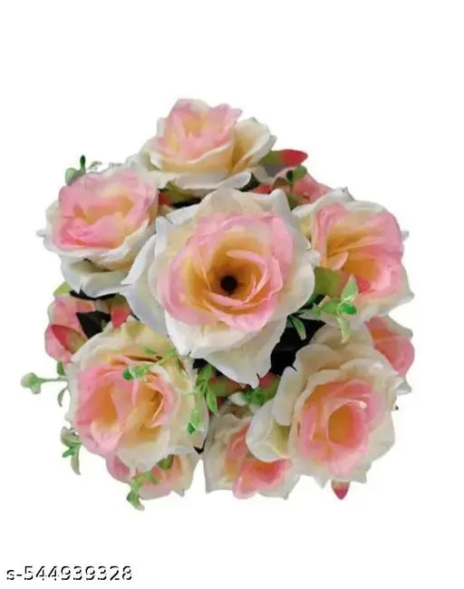 (DAISSY RAISE)  Artificial  simple rose with pot  -pack of - 1