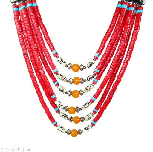 Tribal naga gypsy tibetan fashion ethnic 5 strand Necklace for women & Girl ( Length 28 inch)