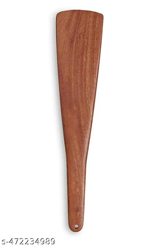 Z R HANDICRAFT Neem Wood d  Kitchen Tools set of (3)en Flip/Spatula/Ladle For Cooking spoon