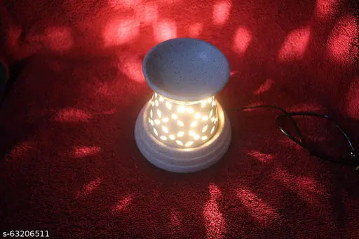 Kreative Homes Oil Diffuser for Home Fragrance and Decoration Antique Look Ceramic Electric Oil Diffuser for Multi Place Uses | Diffuser Air Fragrance Unique shaped for Office Home Decor Spa Living Room, Matki Shape Aroma Burner with Lightning Effects  (E