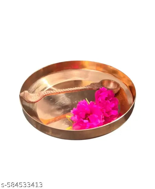 Copper Pooja Patra With Spoon Panchapatra Set