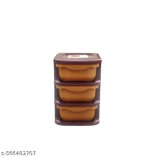 Plastic Cosmetic(Size-14cm-20cm-18cm) Storage Boxes Drawer Makeup Jewellery Lipstick Holder Storage Organizer Boxes Storage Vanity Boxes