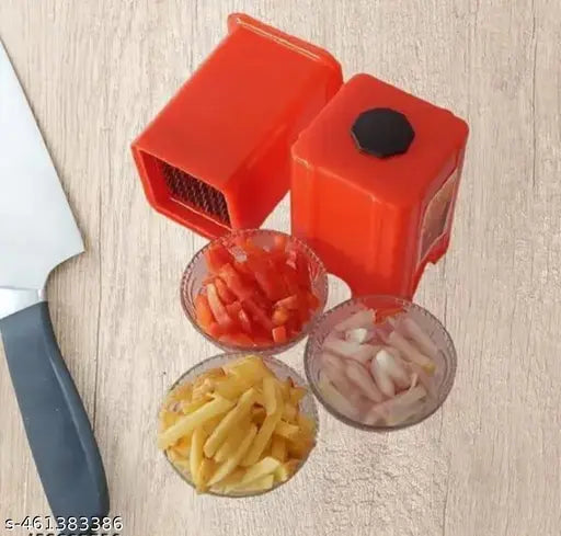 Plastic chopper for Chopping Cucumbers, Onions, Tomatoes, Potatoes, Apples, Mushrooms, Pineapples and Vegetables and Fruits-Red(1 Pcs)