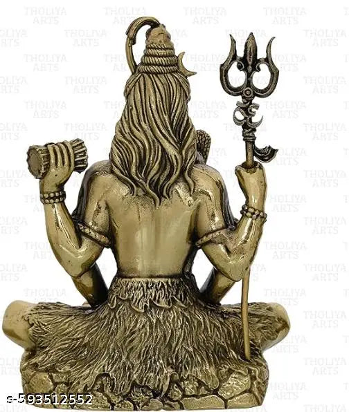 Lord Sitting Shiva Statue for Home & Office Decor II Mandir Puja II Showpiece II Gift Idol II Mahadev II Bholenath II Shankar Ji Shiv ji Murti for Pooja Lord Shiva Statue Figurines Idol Mahadev Sculpture