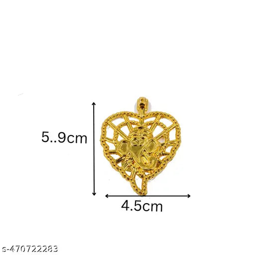 Pushpa Creation Hanging Plsatic Ganesha golden colour Pack of 20 For wall Decor toran and Craft