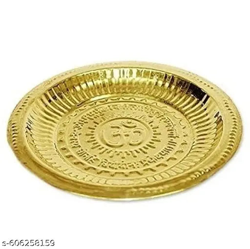 100% PURE BRASS PUJA THALI