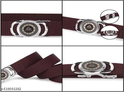 Men Casual, Formal, Party Black Nylon Belt