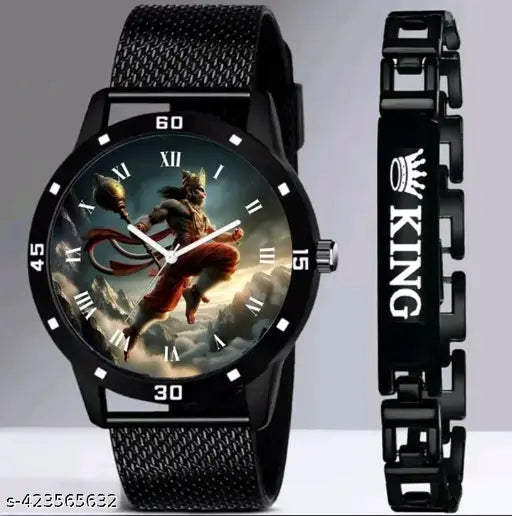 HANUMAN BLACK PU Mahadev watches