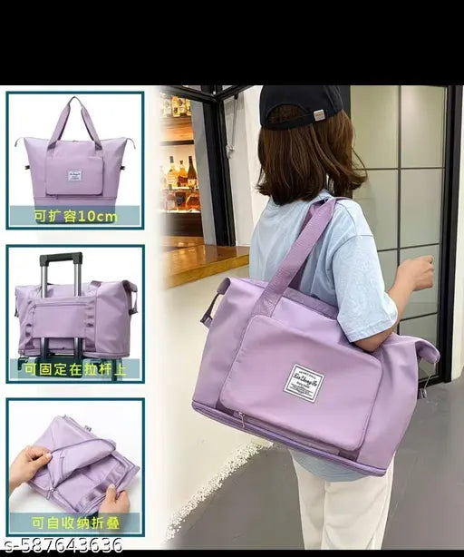 41 Litre Expandable Nylon Travel Bags for Women/Duffle Bags for Women Luggage