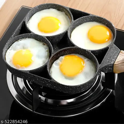 Egg Frying Pan Nonstick Pancake Pans 4-Cups cookware Pancake, Omelette Pan, Idli Non stic plat Harmless with Handle