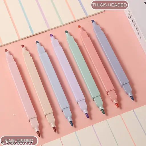 DOMS FLEXIFIND® Aesthetic Highlighter Pastel, 12 Pieces Highlighter Pen, Text Marker Pens, Highlighter, Pastel Highlighter, School Supplies Aesthetic for Journaling Note Take School Office Stationary