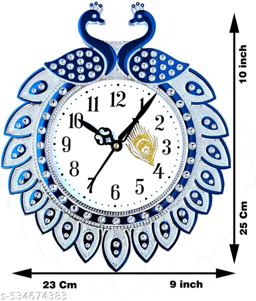 Colorful Peacock Design Wall Clock