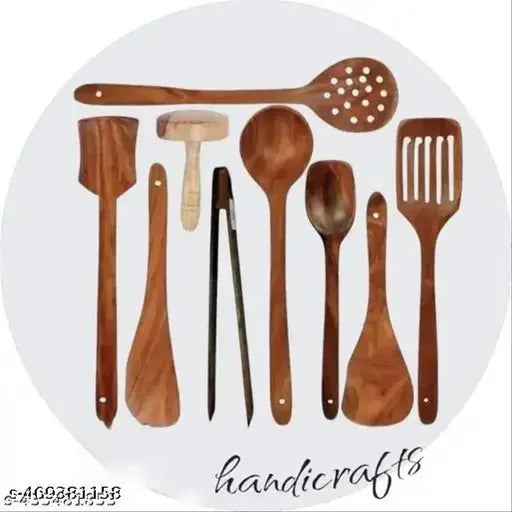 Unique Wooden Cooking Spoon Set OF 9 pS