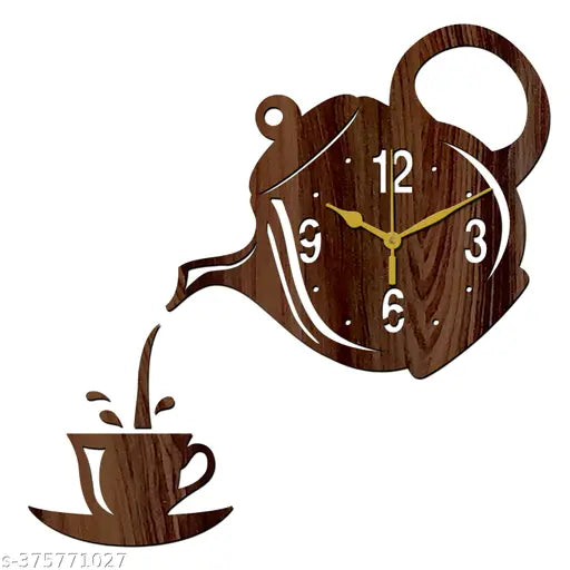 Wall Clock Tea Cup Shape - 160 Brown