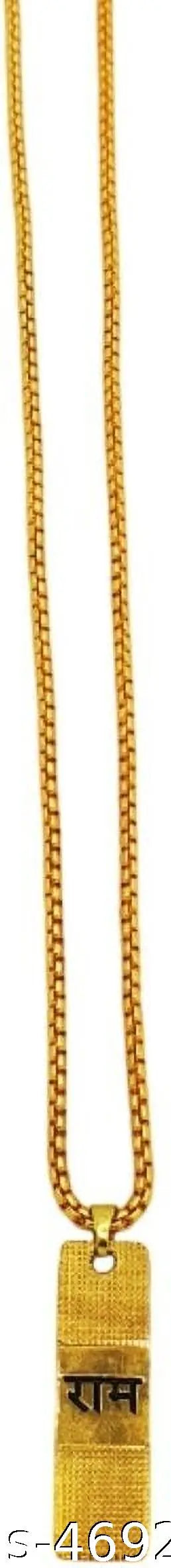 Most Demanded Ram Symbol Dotted Locket Pendant With Chain ZQ268