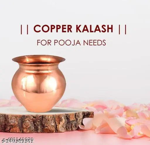HARIDWAR TRENDS Kalash Lota for Festival Puja Lota PUJA Kalash Lota C  Handmade Pure Copper Kalash kalash Ayurvedic Water Drinking Lota