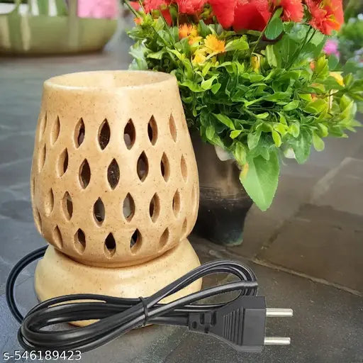 Luxantra Air Freshener Premium Ivory color Handcrafted Electric Ceramic Aroma Diffuser Oil Burner | Camphor/Aroma/Essential Oil Diffuser | New Scented Oil Diffusers