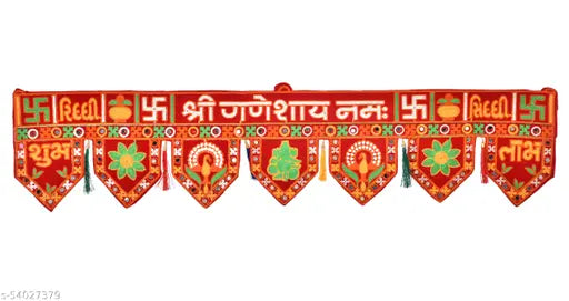 Shree Ganeshay Namah Toran Red
