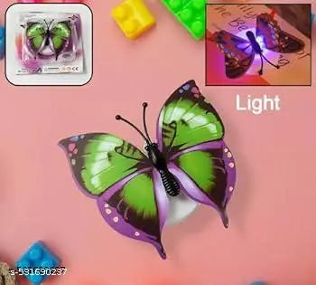 5 Pcs 3D Butterfly LED Night Lamp – Colorful Wall Light for Bedroom, Living Room, Kids Room & Lobby Decor | Battery Operated Decorative Night Light