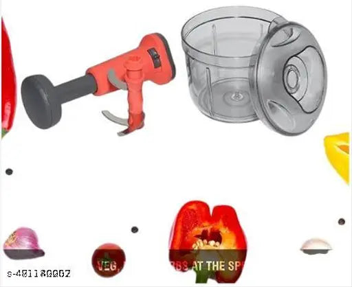 Multicolor classic Manual  hand press Choppers 650 ml with 3 blade  & Chippers