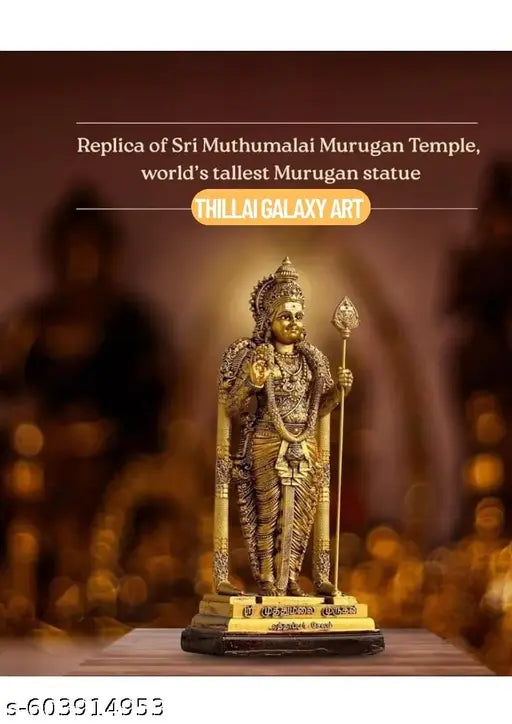 7" Home Decor Sri Muthumalai Murugan  Idol