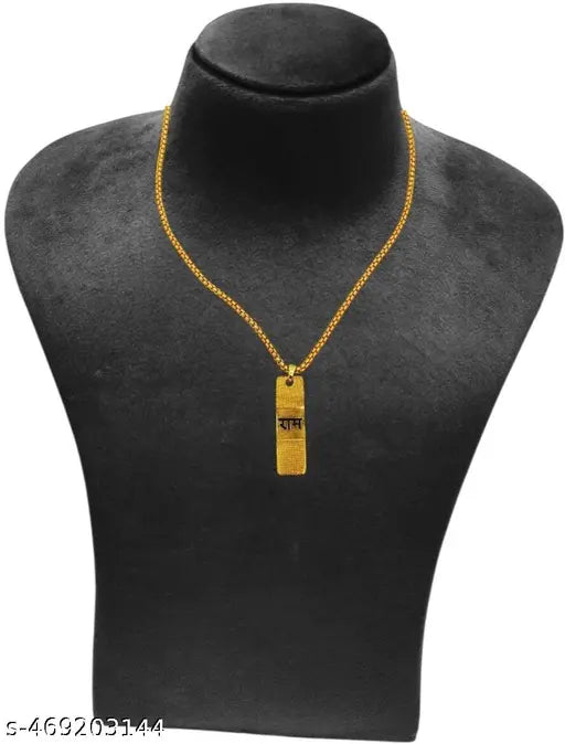 Most Demanded Ram Symbol Dotted Locket Pendant With Chain ZQ268