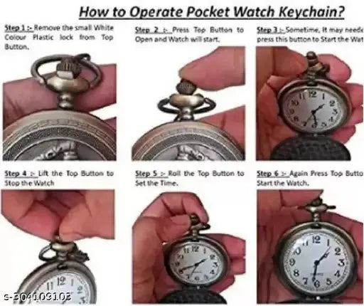 Designer Spider Web Green Metal Pocket Chain Watch