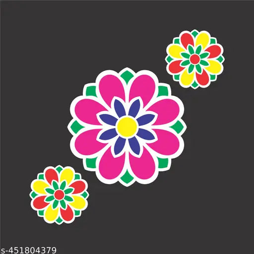 6 pcs of Readymade Rangoli Cutouts MDF Stencils (Combo pack of 6 pcs)