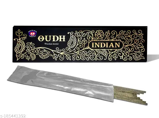 De-Ultimate Box Pack of 1 (10 Sticks Per Box) Oudh Precious Premium Agarbathies Incense Sticks for Aroma & Smoke, Home Temple Worship, Peace & Harmony, Purification, Positive Energy, Havan Poojan, Aarti