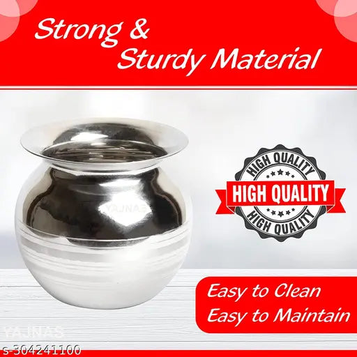 Stainless Steel Water Lota/Kalash/Chambu/Tumbler for Pooja/Pongal/Marriage/Karvachauth / Lota for Puja pack 2