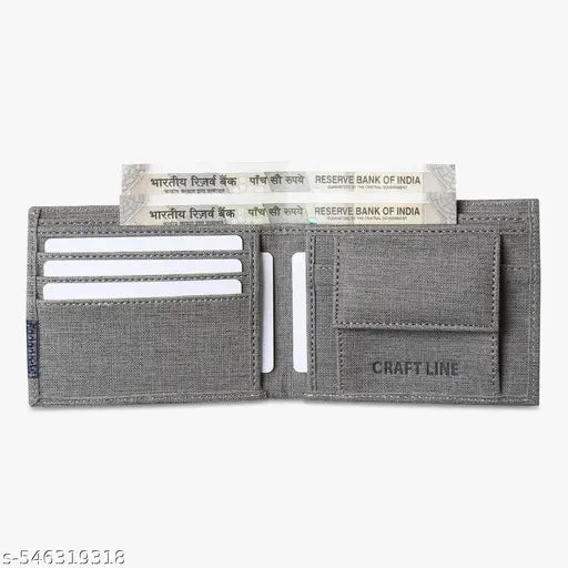 Wallet for Men Leather Original, Mens Wallet, Leather Wallets for Men Stylish, Bi-Fold Wallets for Man, 5 Card Slots, Easy Access Card Slots, Coin Pocket, Gift for Mens - GREY