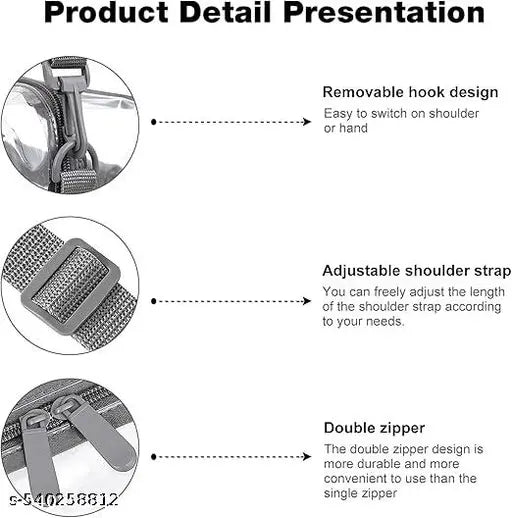DIMONSIV pack of 1 transparent shopping bag travel bag stadium bag